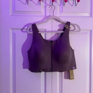 NWT - 44D Adidas Zip-Up Sports Bra